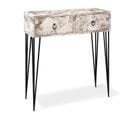 Console 2 Tiroirs Design "magrito" 95cm Blanc