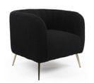 Fauteuil Design Bouclette "reuben" 75cm Noir