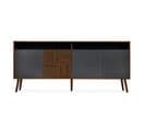 Buffet 4 Portes "jody" 180cm Marron et Gris