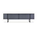 Meuble TV 2 Portes "valentin" 180cm Gris et Noir