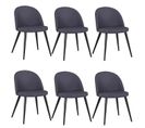 Lot De 6 Chaises Scandinaves "morro" 78cm Gris