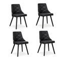 Lot De 4 Chaises Scandinave "cargo" 79cm Noir