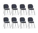 Lot De 8 Chaises Design "alain" 81cm Noir