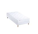 Ensemble Matelas Mousse Ferme Reversible Alto + Sommier 90x190 Sommier Blanc