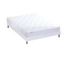 Ensemble Matelas Mousse Accueil Memoire De Forme Mam Azur + Sommier 140x190 Sommier Blanc