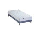 Ensemble Matelas Mousse Accueil Latex 3 Zones Initialbi Confort + Sommier 90x200 Bleu Denim