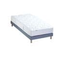 Ensemble Matelas Ressorts 5 Zones Etoile + Sommier 90x190 Sommier Bleu Denim