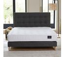 Ensemble Reflet Matelas Ressorts Ensaches Coton Gris Elephant 140x190cm