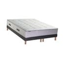 Ensemble Matelas Ressort 7 Zones + Sommier + Oreillers + Couette Fabrication Française 2x90 X 200 Cm