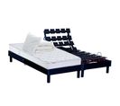 Lit Electrique 100% Latex 5 Zones 85kg/m3 + Couette + Oreillers + Sommier 2x90x200cm