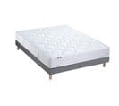 Ensemble Matelas Ressorts Astre + Sommier 140x190cm Gris Chine