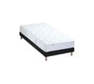 Ensemble Matelas Ressorts Astre + Sommier 90x190cm Noir