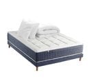 Ensemble Matelas Ressort 7 Zones + Mémoire De Forme + Sommier + Couette + Oreillers 160 X 200