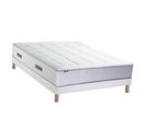 Ensemble Matelas Ressort 7 Zones + Mémoire De Forme + Sommier Bellagio 2 140 X 190 Cm Blanc