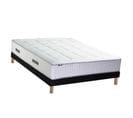 Ensemble Matelas Ressort 7 Zones + Mémoire De Forme + Sommier Bellagio 2 140 X 190 Cm Noir