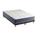 Ensemble Matelas Ressort 7 Zones + Mémoire De Forme + Sommier King Style 2x80 X 200 Cm Noir