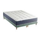 Ensemble Matelas Ressort 7 Zones + Mémoire De Forme + Sommier King Style 160x200 Vert