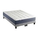 Ensemble Matelas Ressort 7 Zones + Mémoire De Forme + Sommier King Style 2x90 X 200 Cm Gris Chiné