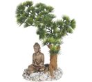 Décoration Diffuseur D'air Bouddha Avec Bonsai Pour Aquarium - 14,5 X 12 X 20 Cm