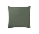 Taie D'oreiller Unie En Gaze De Coton Vert 65x65