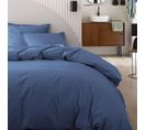 Housse De Couette En Coton Bleu Denim 240x220 Made In France