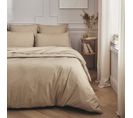 Parure De Lit En Percale De Coton Beige Lin 140x200