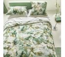 Housse De Couette Imprimée En Percale De Coton Vert 140x200