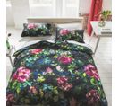 Housse De Couette Imprimée En Satin De Coton Noir 240x220