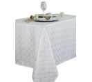 Nappe Medina Blanc/argent  Rect 150x250 Cm