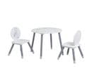 Table + 2 Chaises Blanc / Gris Nounours - Blanc