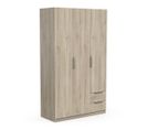 Armoire 3 Portes Et 2 Tiroirs - L119,4 Cm