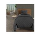 Parure Housse De Couette Microfibre Paon - 140 X 200 Cm - Gris