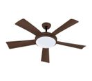 Wallis Chocolat - Ventilateur De Plafond 132cm 38w + Éclairage LED