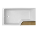 Baignoire Bain Douche Antidérapante Jacob Delafon Neo, Blanc Mat 160 X 90, Gauche