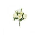 Bouquet Artificiel De Pivoines 32cm Blanc Lot De 2