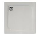 Receveur De Douche Extra-plat Texture Effet Pierre Mooneo Carre 80 X 80 Cm Blanc