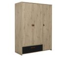 Armoire 3 Portes 1 Tiroir Style Industriel