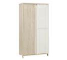 Armoire 3 Portes Bois Et Blanc Enfant  - 98 X 185cm