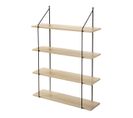 Étagère Murale 4 Niveaux Décor Bois L60 Cm