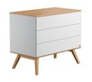 Commode 3 Tiroirs Avec Piétement En Chêne L100 Cm