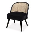 Fauteuil Sharing Velours Noir