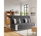 Housse clic clac 130 cm SISA tissu gris écru