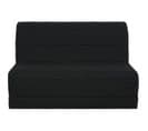 Banquette BZ - 140x190 Cm - Tissu Noir - Melissa