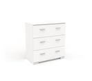 Commode 3 Tiroirs "max" 76cm Blanc