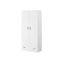 Varia Armoire 2 Portes Décor Blanc L78 Cm