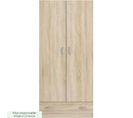 Varia Armoire 2 Portes Décor Chene L78 Cm