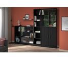 Bibus 2 tablettes MAYENCE Imitation chêne noir