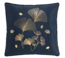 Coussin Passepoil 40x40 Bloomy Marine/or