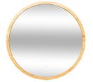 Miroir Rond Mural LED Bambou 57 Cm