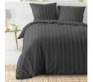 Housse De Couette 240x220 + 2 Taies Cléo Anthracite Microfibre